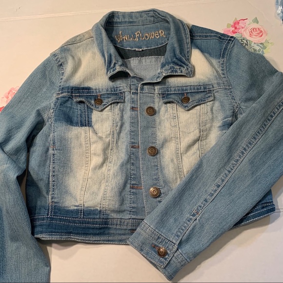 Wallflower Jackets & Blazers - Distressed bleached denim jacket